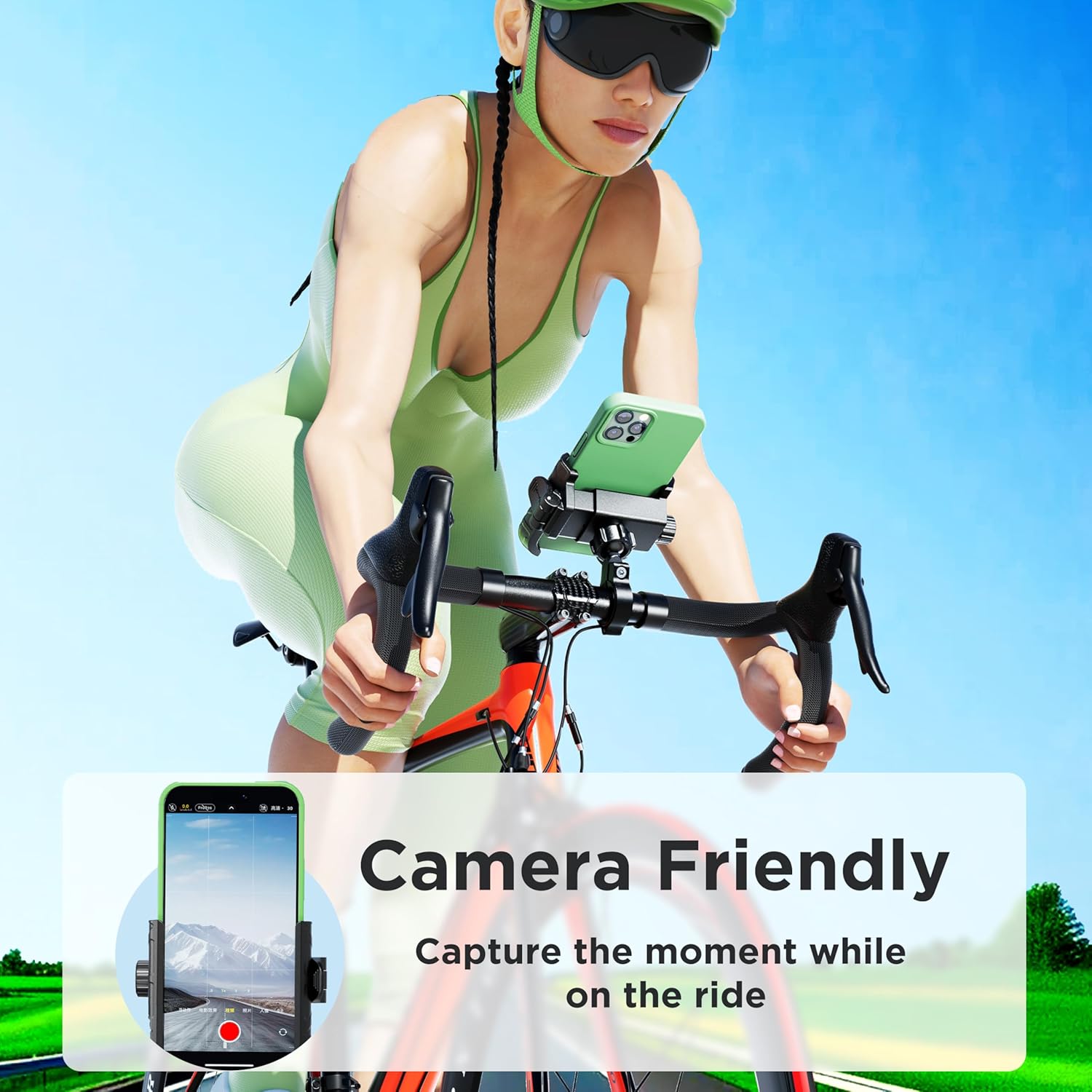 Bike Phone Mount Holder No Block