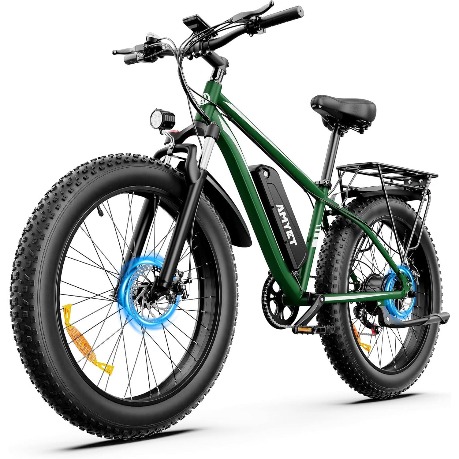 AMYET EB26 Electric Bike for Adults Peak 1500W Electric Bicycle 48V 15AH (720WH) Battery Electric Bike 26" Fat Tire Mountain 28mph 7 Speed Gears Ebike