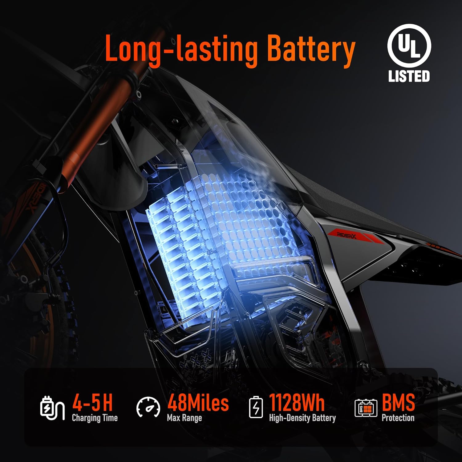 Electric Dirt Bike for Adults Teens, 3000W Brushless 220Nm Motor - 45° Slope, 38 MPH, 48V/23.5Ah Removable Battery, Dual Hydraulic Brakes & Full Suspension Electric Motorcycle for 13+