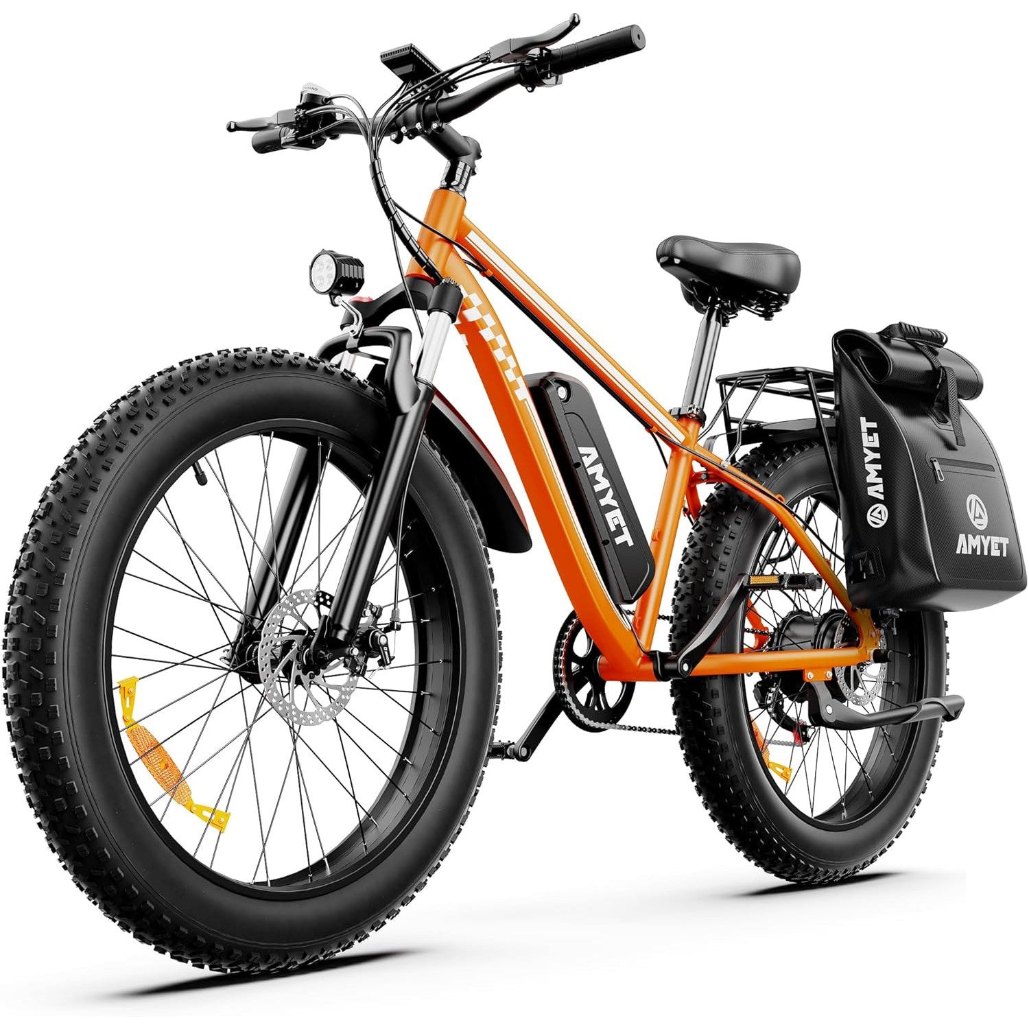 AMYET EB26 Electric Bike for Adults Peak 1500W Electric Bicycle 48V 15AH (720WH) Battery Electric Bike 26" Fat Tire Mountain 28mph 7 Speed Gears Ebike