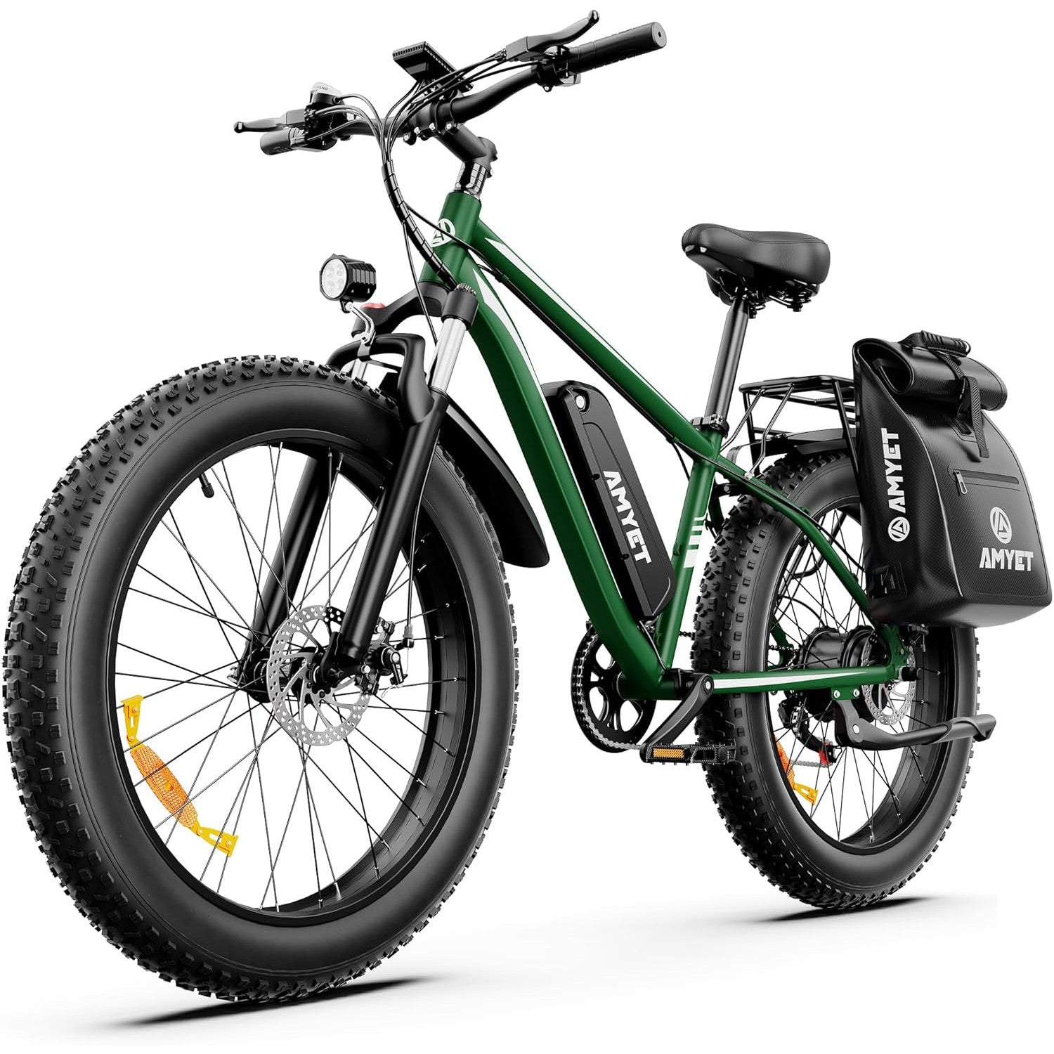 AMYET EB26 Electric Bike for Adults Peak 1500W Electric Bicycle 48V 15AH (720WH) Battery Electric Bike 26" Fat Tire Mountain 28mph 7 Speed Gears Ebike