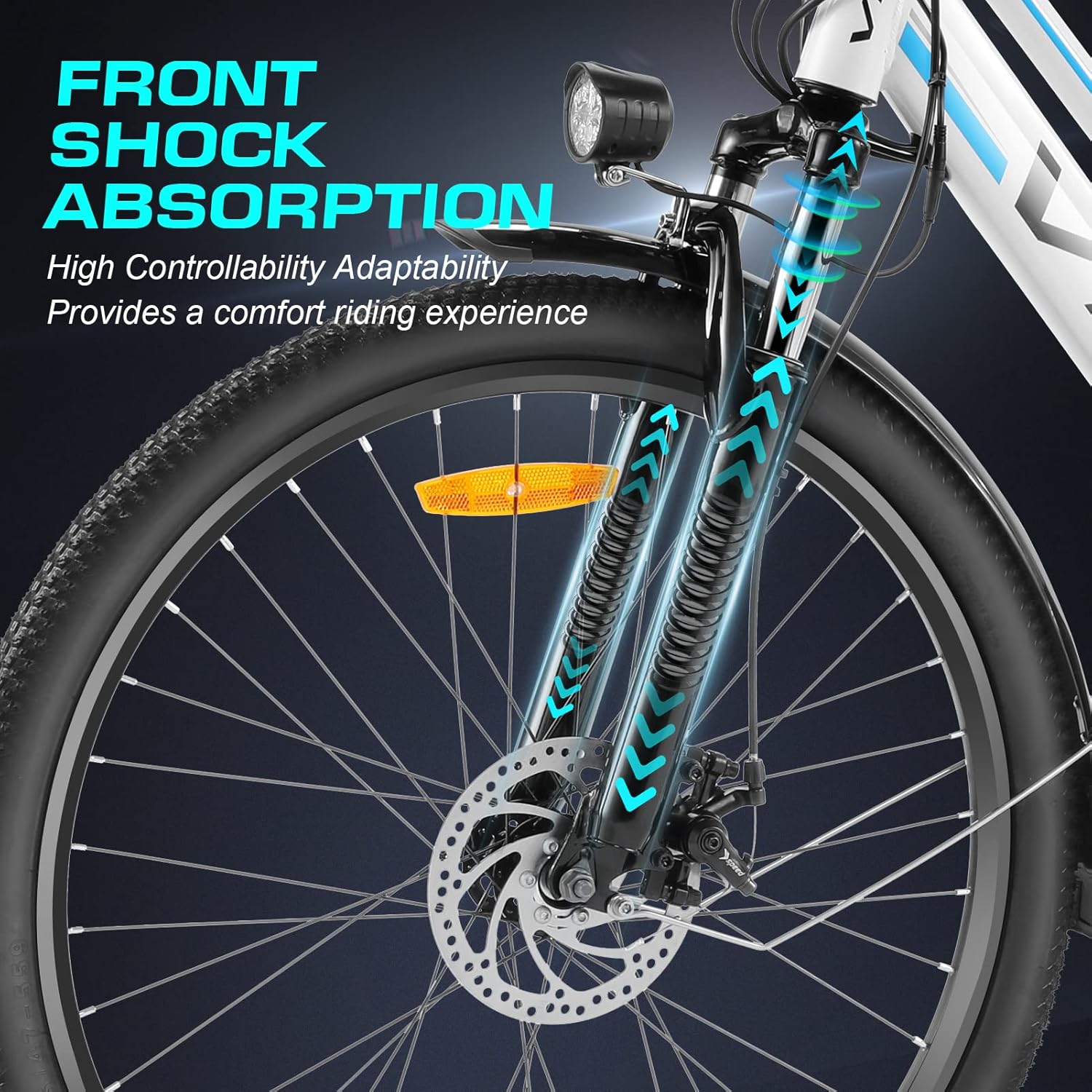 Vivi Electric Bike for Adults with 1000W Peak Motor, 26" Commuter Electric Bike, 22MPH Cruiser Ebikes with 48V Removable Battery, Up to 50 Miles, LCD-Display, 7 Speed, SGS Certified to UL2849