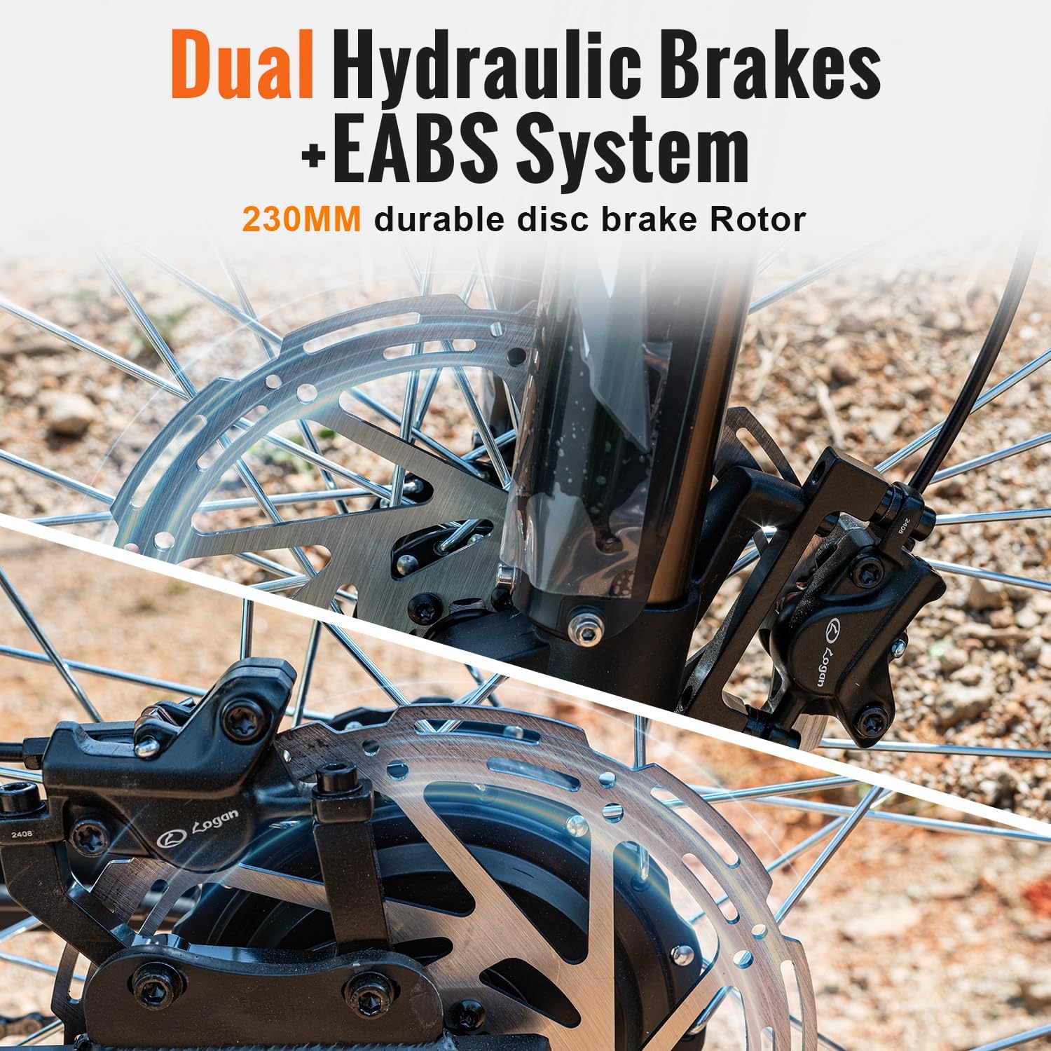 Winter Electric Dirt Bike for Adults, Upgraded 3000W 60V 50MPH //2400W 48V 37MPH Dirtbike, 36.4AH Dual Battery Ebike Up to 85 Miles, 25" Motorcycle Tire, UL2849 All Terrain for Mountains, Snow, Sand