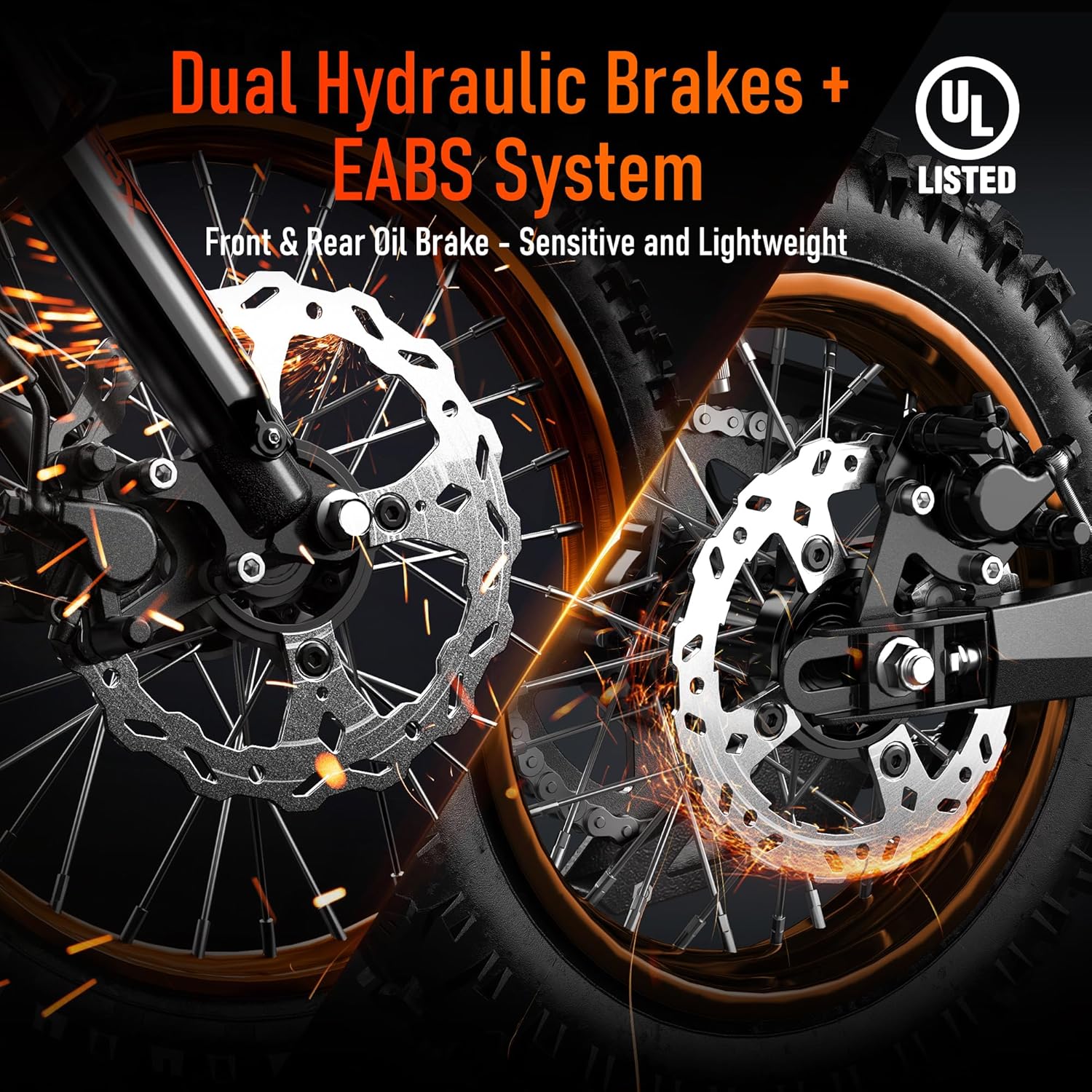 Electric Dirt Bike for Adults Teens, 3000W Brushless 220Nm Motor - 45° Slope, 38 MPH, 48V/23.5Ah Removable Battery, Dual Hydraulic Brakes & Full Suspension Electric Motorcycle for 13+