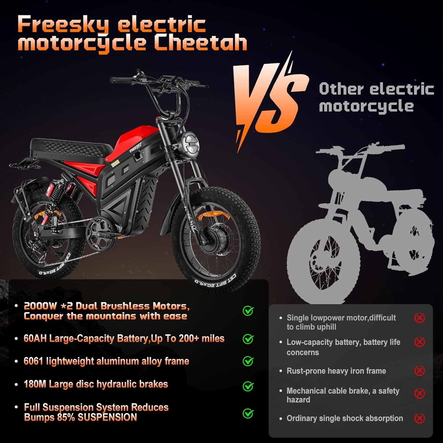 FREESKY 4000W Dual Motor Electric